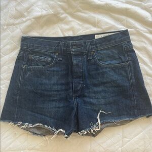 Rag & Bone Dark Wash Denim Shorts